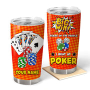 Personalized Name Poker Teals Tumbler 20oz 30oz Cup Q150201