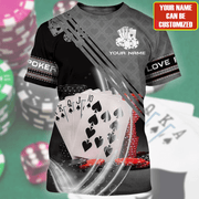 Personalized Name Poker Q37 Black Version All Over Printed Unisex Shirt Q210305