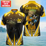 Personalized Name Gr Scuba Diving Yellow Version All Over Printed Unisex Shirt Q020803