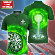 Personalized Name Green Darts Galaxy All Over Printed Unisex Shirt Q030509