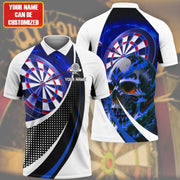 Personalized Name Blue Skull Darts Q3 All Over Printed Unisex Shirt Q061006