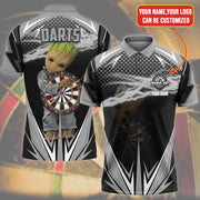 Personalized Name And Logo Gr Darts Black Version All Over Printed Unisex Shirt Q090802