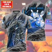 Personalized Name Blue Dragon Bowling All Over Printed Unisex Shirt Q210501