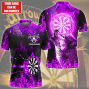 Personalized Name Wolf Darts Purple Version All Over Printed Unisex Shirt Q270609