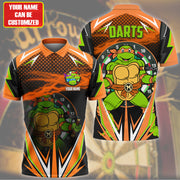Personalized Name TMNT Darts Orange Version All Over Printed Unisex Shirt Q291205
