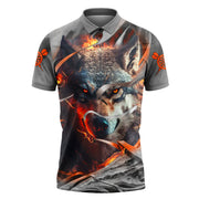 Dartboard Fire Wolf Personalized Name 3D Shirt For Darts Player S310804