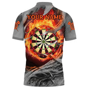 Dartboard Fire Wolf Personalized Name 3D Shirt For Darts Player S310804