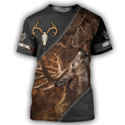 Personalized Name Deer Hunting AK7 3D All Over Printed Unisex Shirt