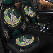 Horse AK66 Car Seat Covers With Leather Pattern Print Universal Fit Set 2