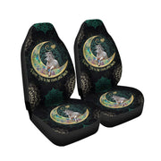 Horse AK66 Car Seat Covers With Leather Pattern Print Universal Fit Set 2