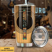 Personalized Name Guitar Knowledge Tumbler 20oz 30oz Cup