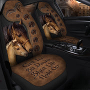 Horse Family Hold on Car Seat Covers Universal Fit - Set 2