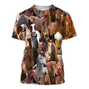 A Bunch Of Horses All Over Printed Unisex Shirt