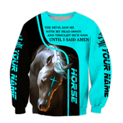 Personalized Name Horse Amen All Over Printed Unisex Shirt