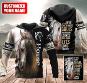 Personalized Name Cool White Horse All Over Printed Unisex Shirt