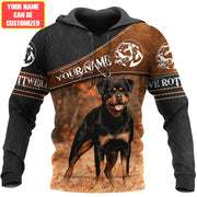 Cool Rottweiler Pattern 3D All Over Printed Unisex Shirt