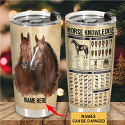 Personalized Name Horse Knowledge Tumbler 20oz 30oz Cup