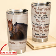 Personalized Name Horse Couple Tumbler 20oz 30oz Cup