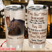 Personalized Name Horse Couple Tumbler 20oz 30oz Cup