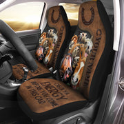 Personalized Name Horses Funny Check Ya Energy Car Seat Covers Universal Fit - Set 2