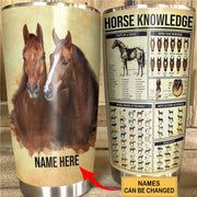 Personalized Name Horse Knowledge Tumbler 20oz 30oz Cup