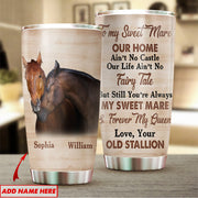 Personalized Name Horse Couple Tumbler 20oz 30oz Cup