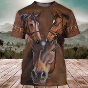 Horse Art 3D All Over Printed Unisex Shirt