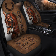 Personalized Name Horse Hold on Car Seat Covers Universal Fit - Set 2