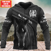 Personalized Name Love Black Horse All Over Printed Unisex Shirt