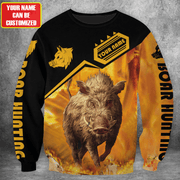 Personalized Name Boar Hunting All Over Printed Unisex Shirt