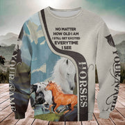 Personalized Name Horse No Matter How Old I Am All Over Printed Unisex Shirt