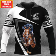 Personalized Name Horse Riding All Over Printed Unisex Shirt