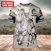 Personalized Name White Horse Q2 All Over Printed Unisex Shirt
