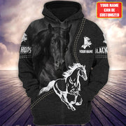 Personalized Name Black Horse Q2 All Over Printed Unisex Shirt