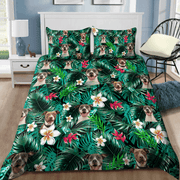 Pitbull hawaiian bedding set