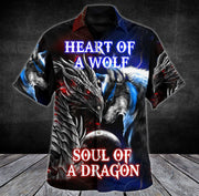 Dragon And Wolf  - Combo Hawaii shirt & Short