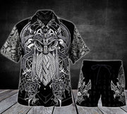 Viking Odin Tattoos - Combo Hawaii shirt & Short