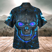 Skull Lava Blue Version Hawaii Shirt