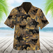 Black Panther Tropical Leaves Hawaii Shirt