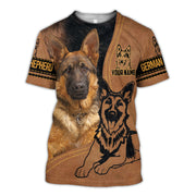 Personalized Name Love German shepherd All Over Printed Unisex Hoodie
