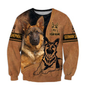 Personalized Name Love German shepherd All Over Printed Unisex Hoodie