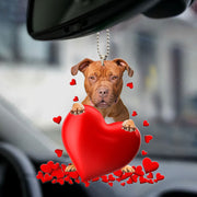 Pitbull Heart Ornament