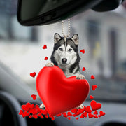 Husky Heart Ornament