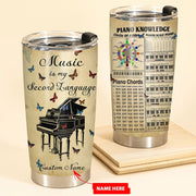 Personalized Name Piano Love Tumbler 20oz 30oz Cup