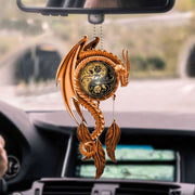 Orange Dragon Dream Catcher Hanging Ornament