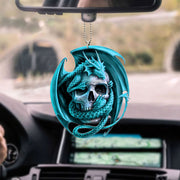 Aqua Skull Dragon Hanging Ornament
