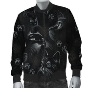 Black Cat Art All Over Printed Unisex Shirt - Zip Hoodie