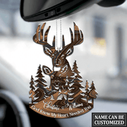 Buck And Doe God Knew My Heart Personalized Car Ornament
