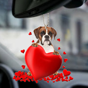 Boxer Heart Ornament
