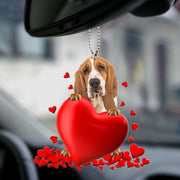 Basset Hound Heart Ornament